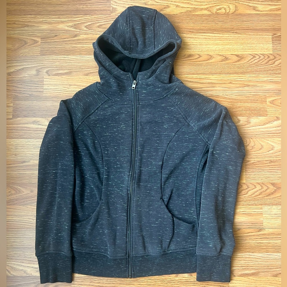 90 Degrees Gray Black Sweatshirt Full Zip Hoodie Womens medium